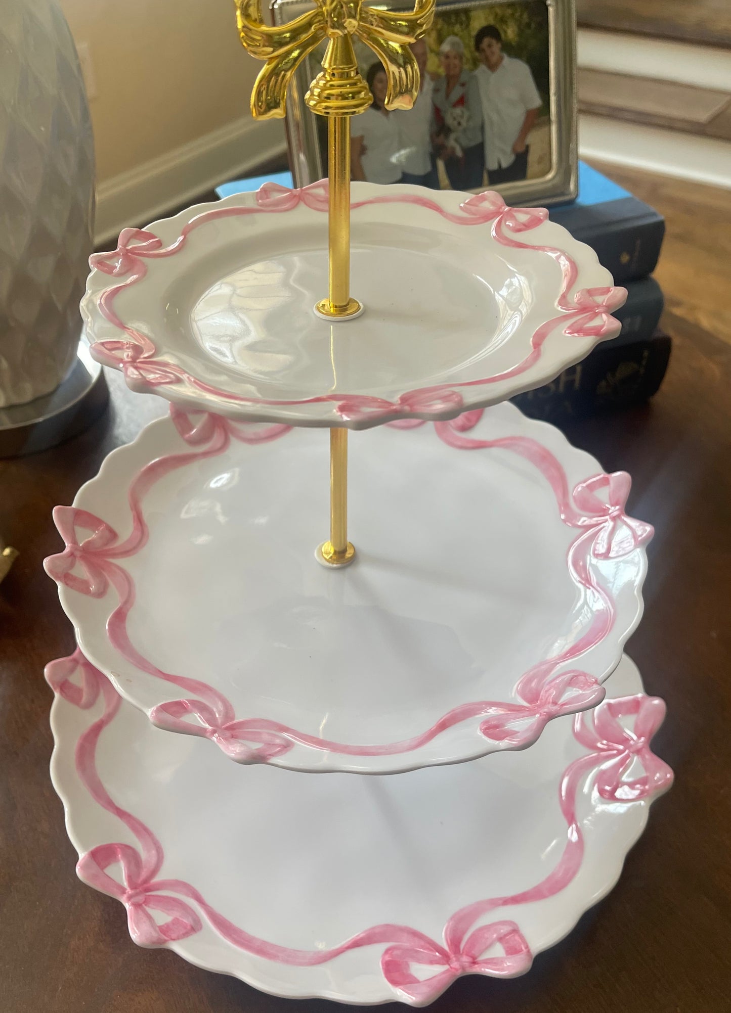 Bunches of Bows #2 | Melamine 3 Tiered Plate Stand