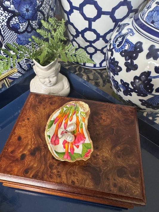 Island Bloom | Grande Oyster or Clam Shell Trinket Dish