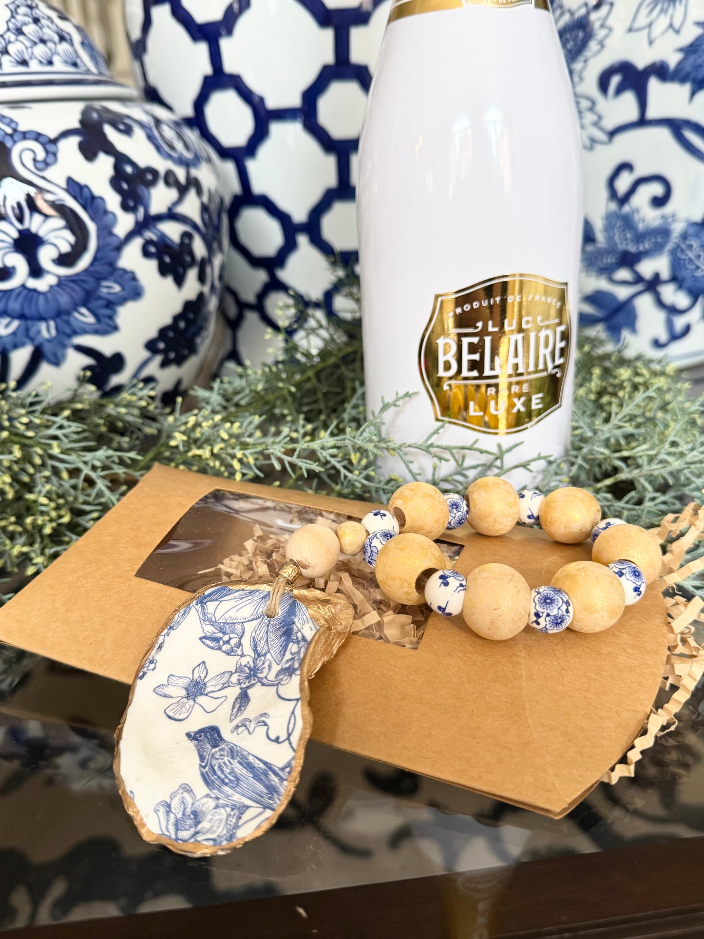 Bottle Bling Collection | Blue & White Chinoiserie