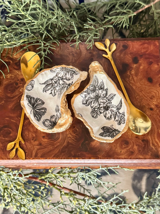 Salt & Pepper Oyster Dishes | Black Toile