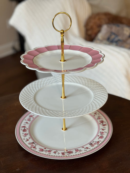 Pink Princess | Tiered 3 Plate Stand