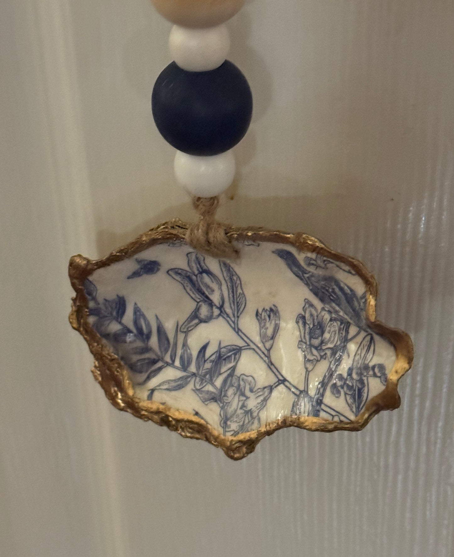 Door Knob Decor | Guest Room | Oyster Blue Toile