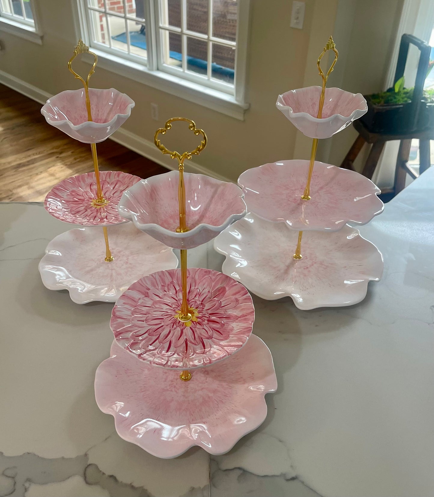 Melamine 3 Tiered Plate Stand | Cup of Pink Petals