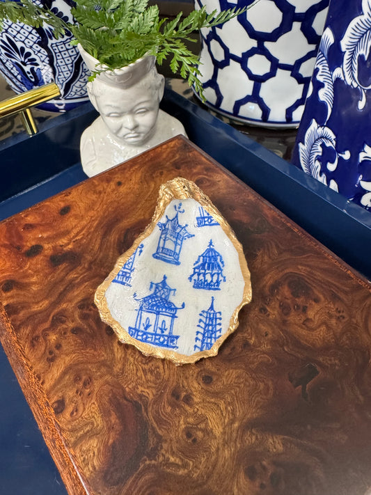Pagodas Chinoiserie | Petite Oyster Display Shell