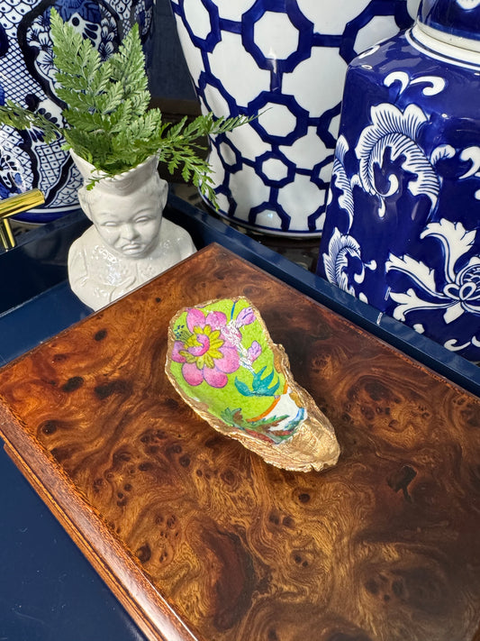 Colorful Floral | Petite or Grande Oyster Display Shell