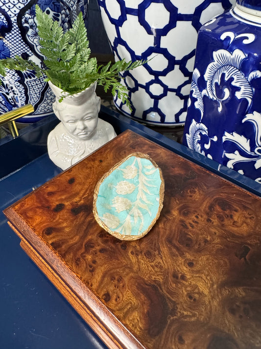 Soft Blue Chinoiserie | Petite or Grande Oyster Display Shell