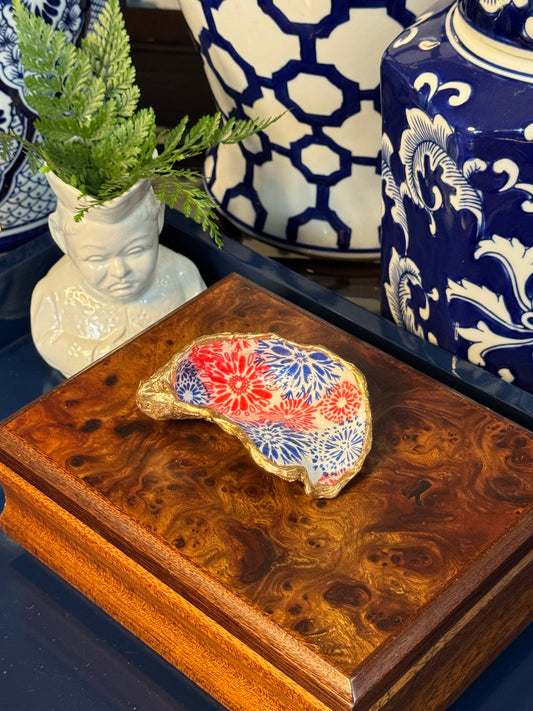 Fireworks | Petite or Grande Oyster Shell Trinket Dish