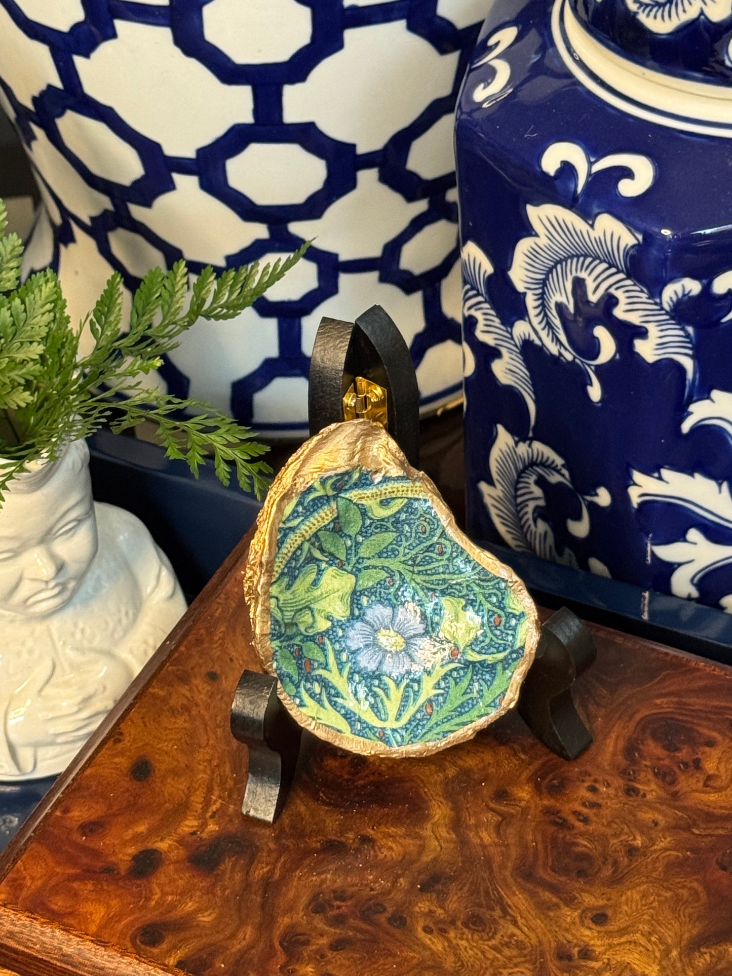 Green Botanical | Petite Oyster Display Shell