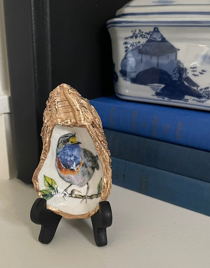 Single Songbird | Petite Oyster Shell Trinket Dish