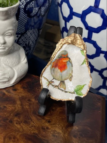 Single Songbird | Petite Oyster Shell Trinket Dish