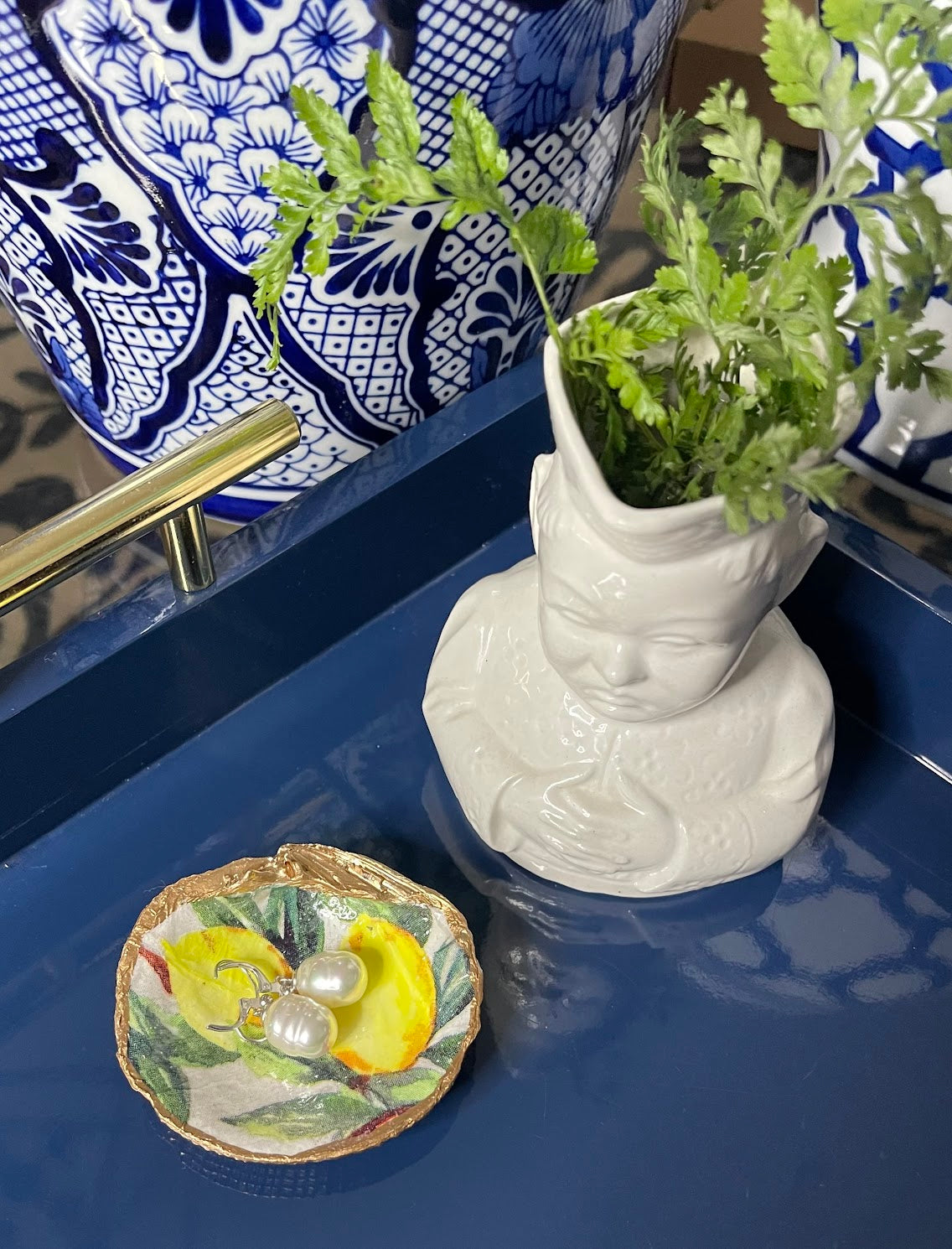 Large Lemons | Petite Clam Shell Trinket Dish
