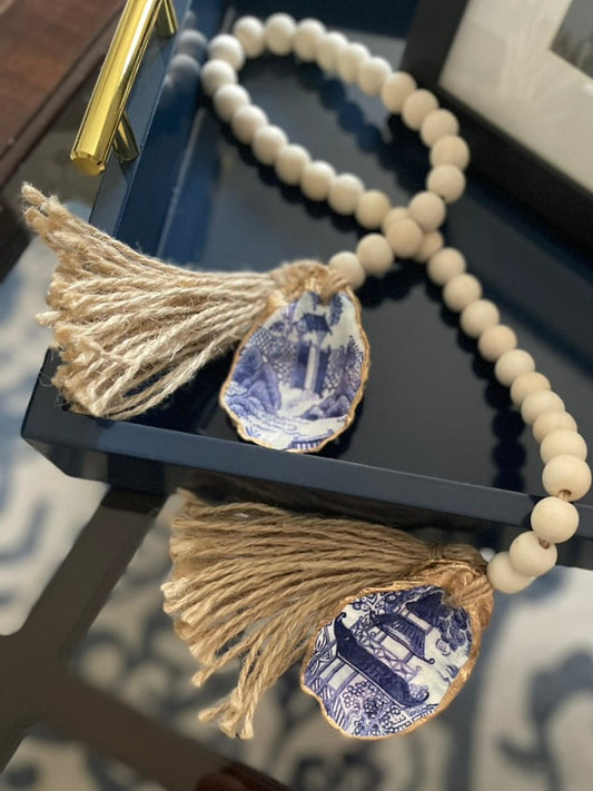 Blue Pagoda | Oyster Garland - Two Shells