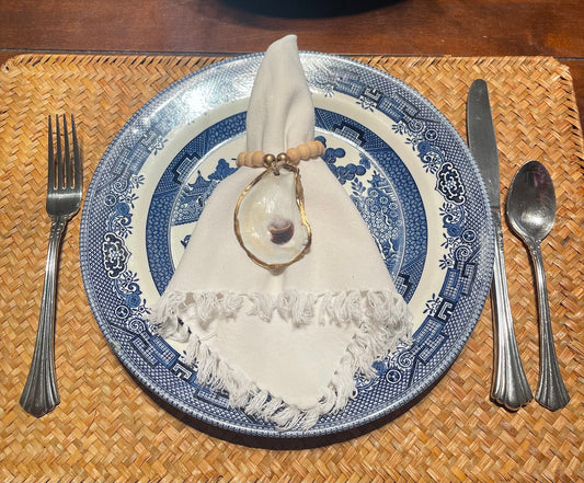 Shuck Yeah | Oyster Napkin Rings | Natural