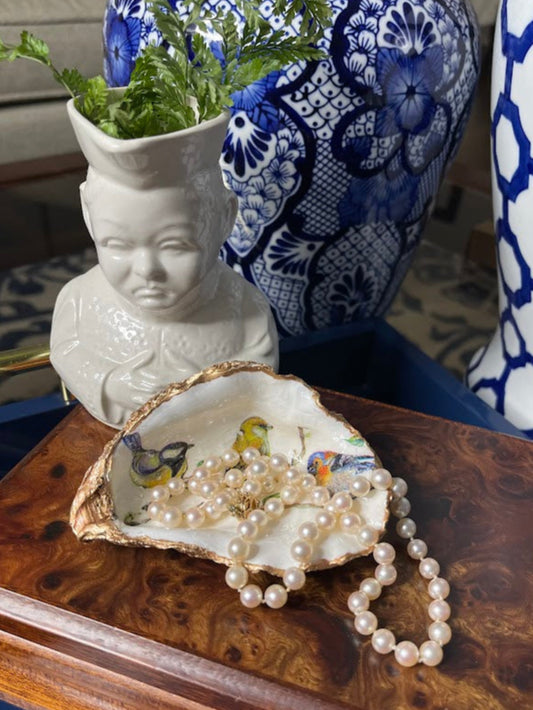 Songbirds | Grande Oyster Shell Trinket Dish
