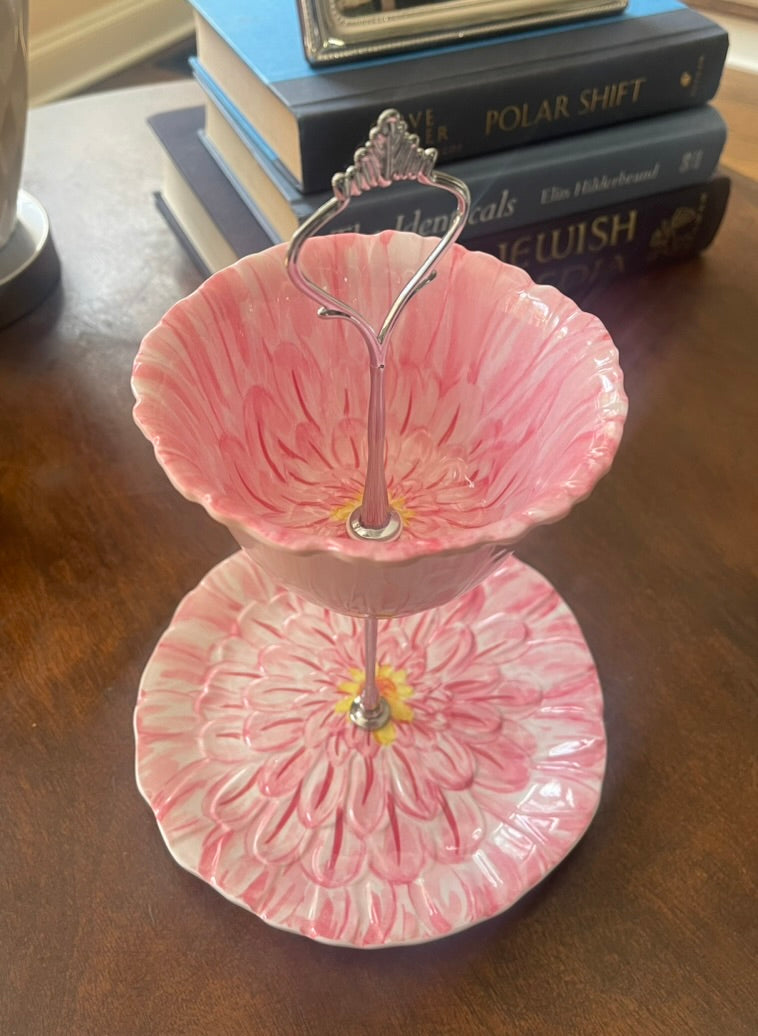 Petite Petals | Melamine 2 Tiered Plate Stand