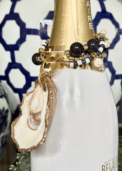 Bottle Bling Collection | Blue Gold & Pearl