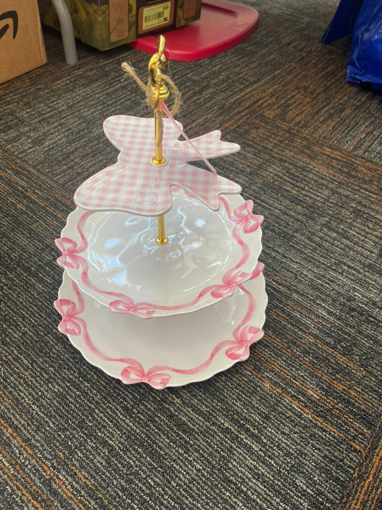 Bunches of Bows #1 | Melamine 3 Tiered Plate Stand