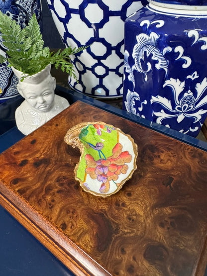 Colorful Floral | Petite or Grande Oyster Display Shell