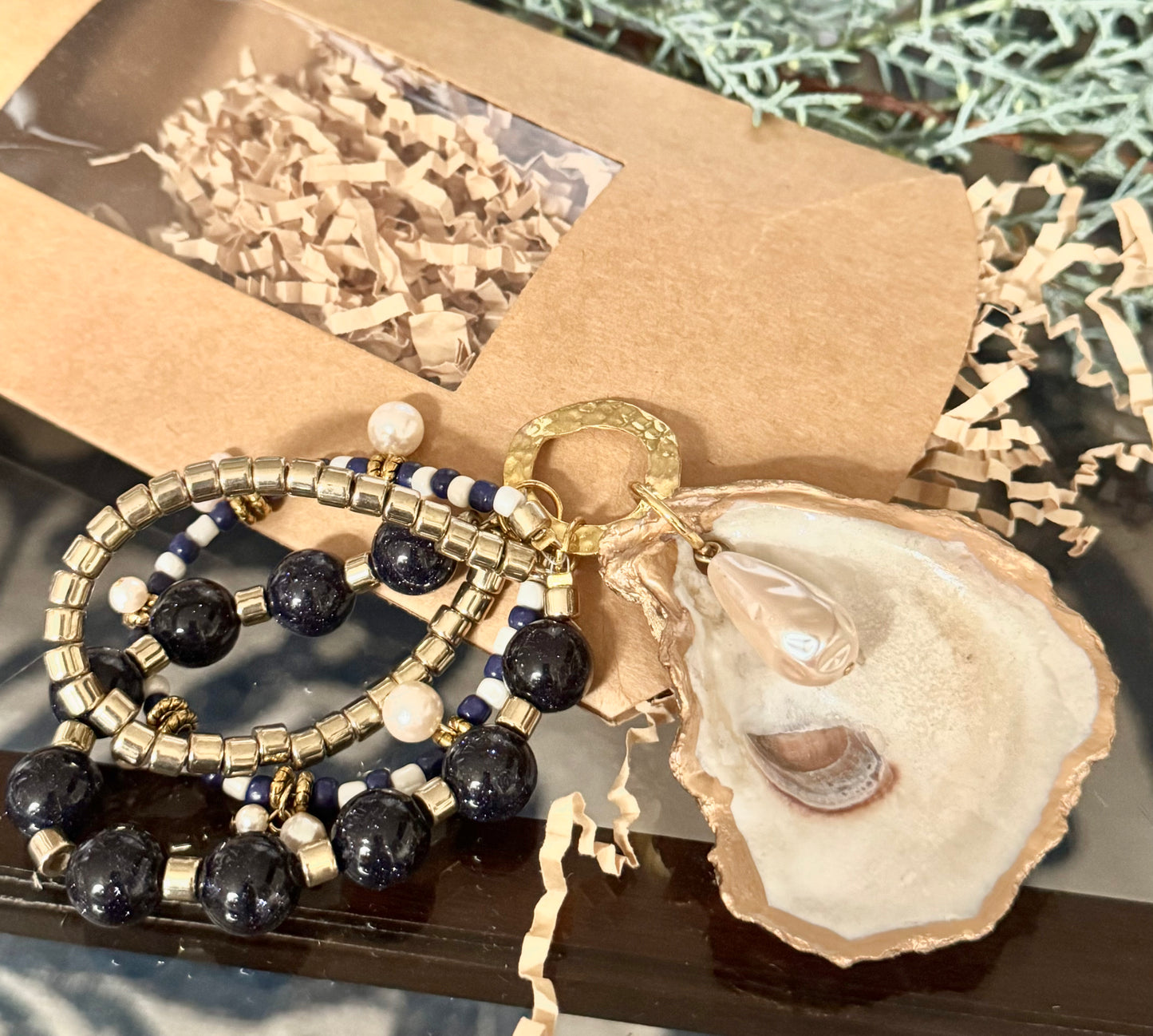 Bottle Bling Collection | Blue Gold & Pearl