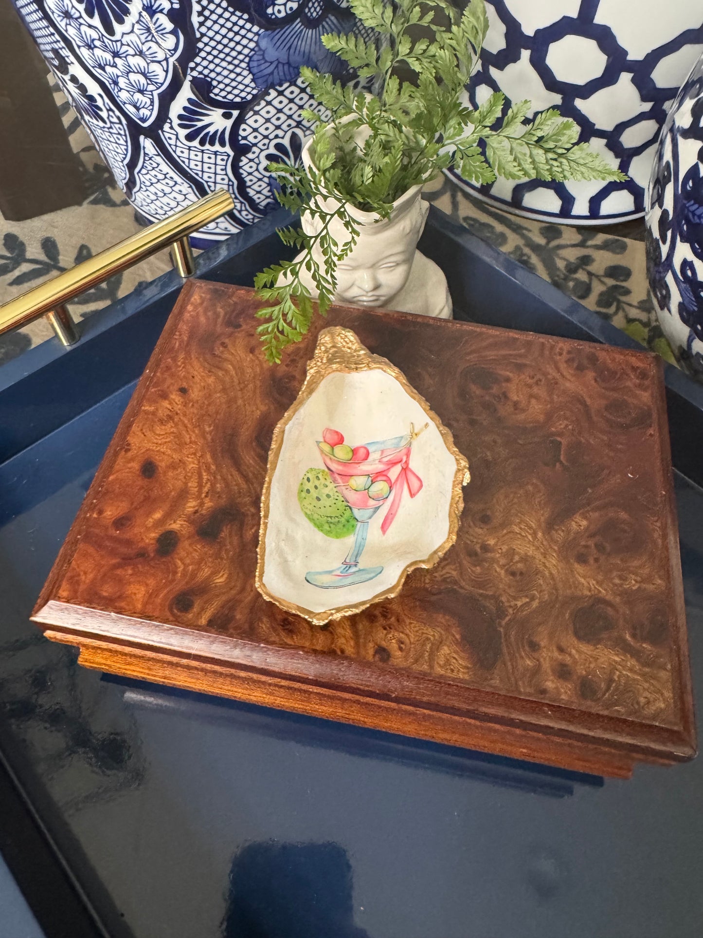 Game On Girl | Grande Oyster Shell Trinket Dish