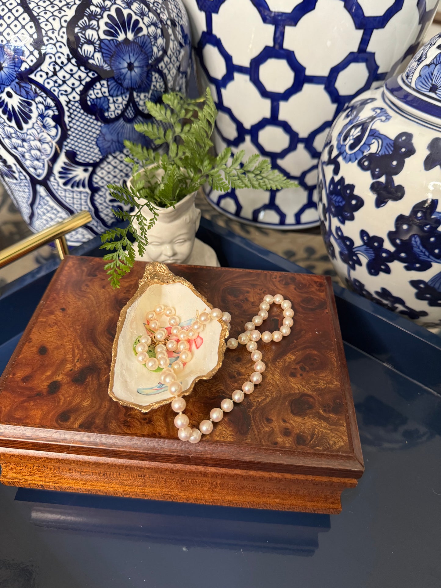 Game On Girl | Grande Oyster Shell Trinket Dish