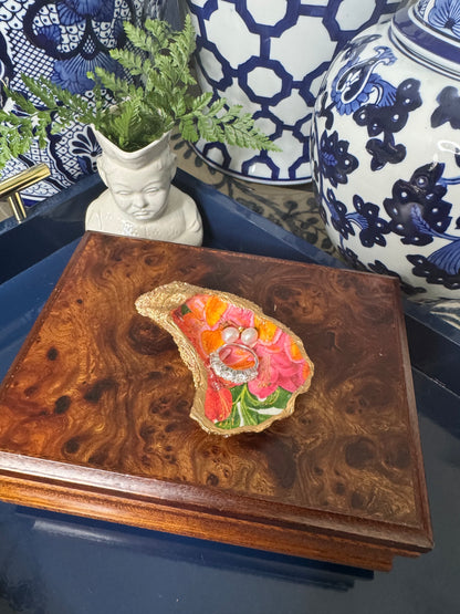 Island Bloom | Grande Oyster or Clam Shell Trinket Dish