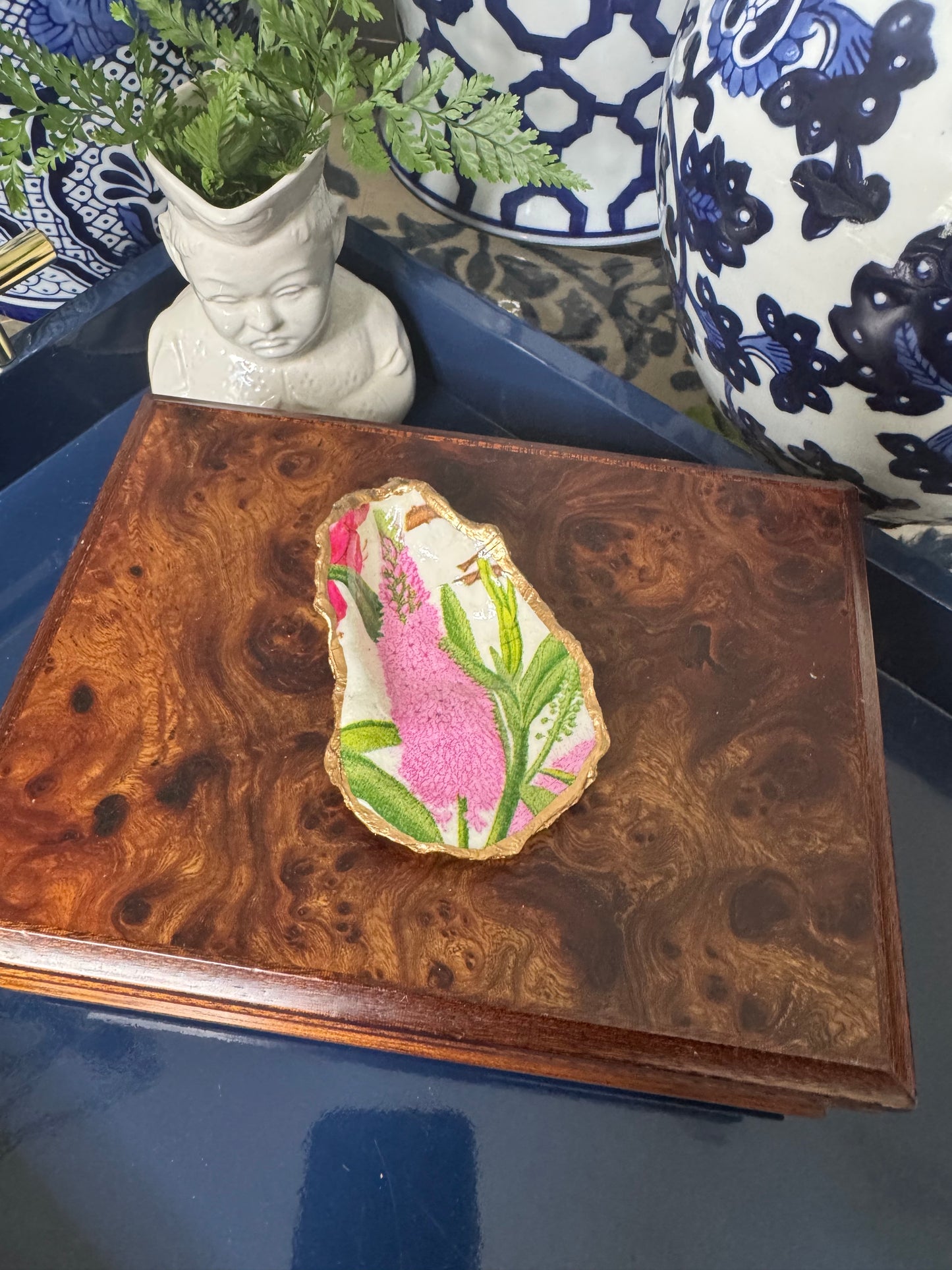 Island Bloom | Grande Oyster or Clam Shell Trinket Dish