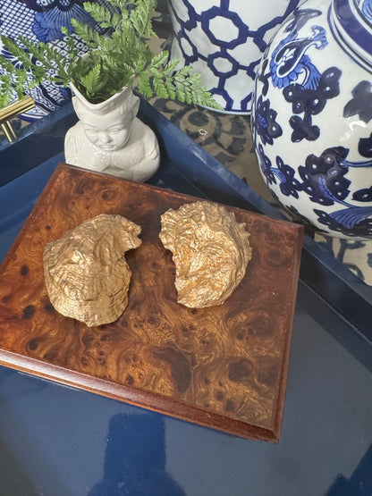 Blue & Red Floral | Oyster Shell Trinket Dish