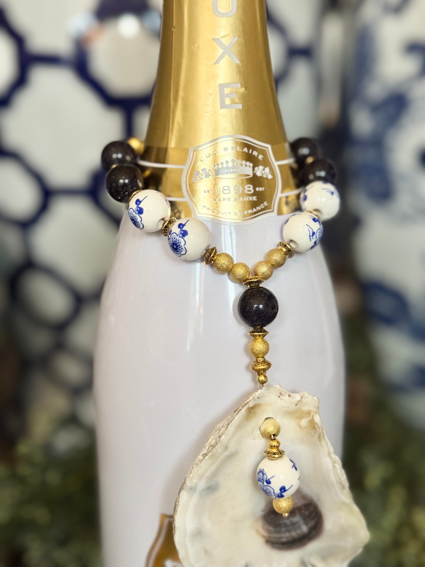 Bottle Bling Collection | Blue & White Natural