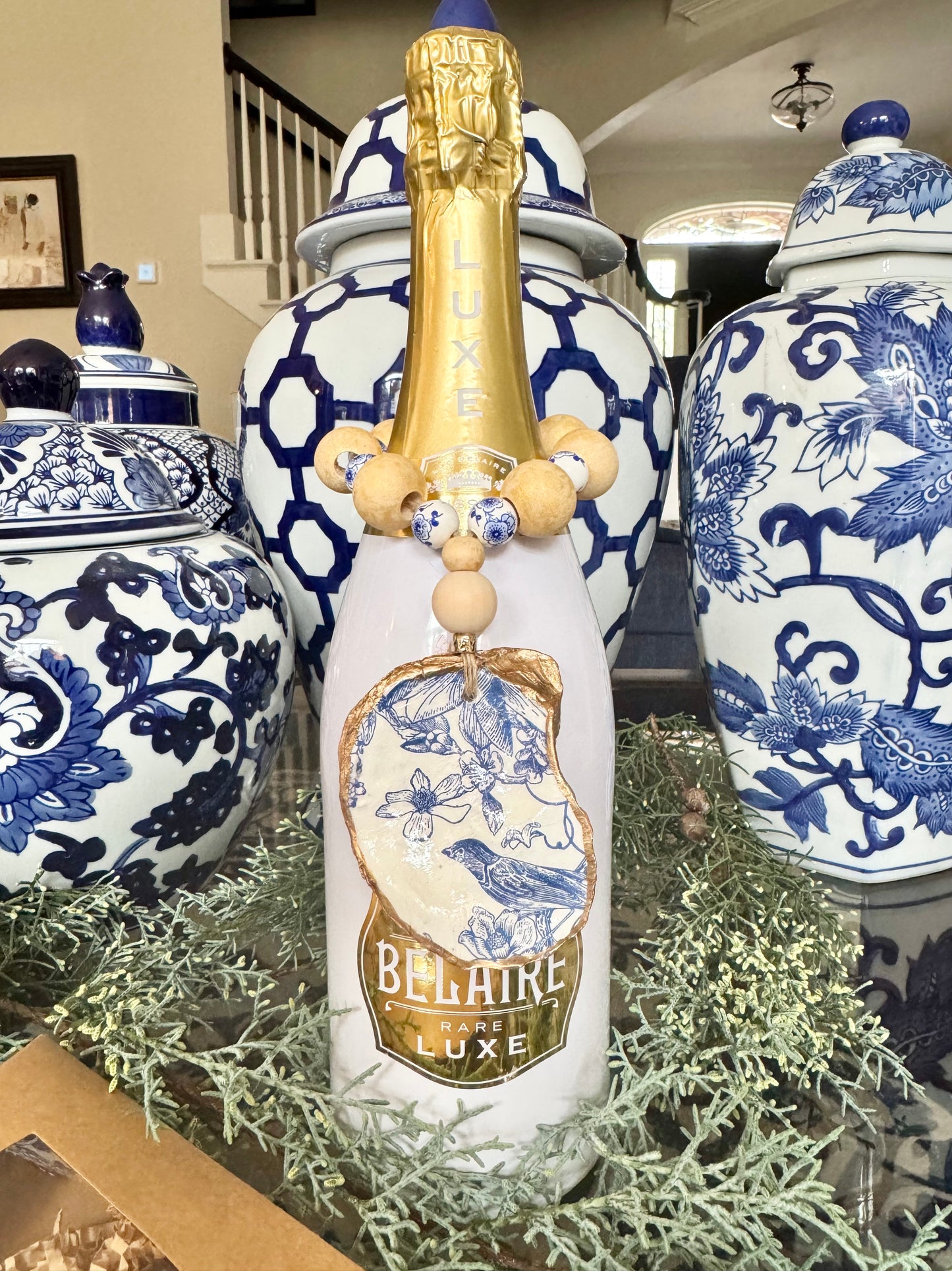 Bottle Bling Collection | Blue & White Chinoiserie