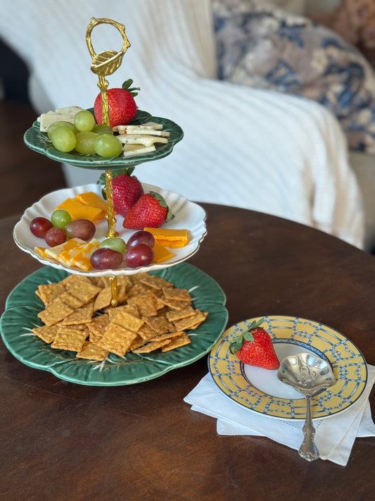 Green Cabbage | Tiered 3 Plate Stand