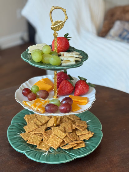 Green Cabbage | Tiered 3 Plate Stand