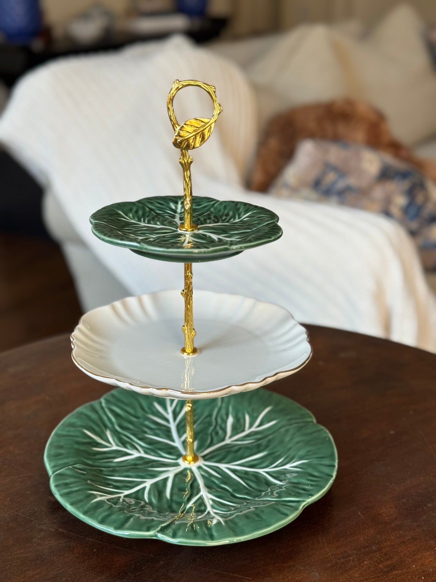 Green Cabbage | Tiered 3 Plate Stand