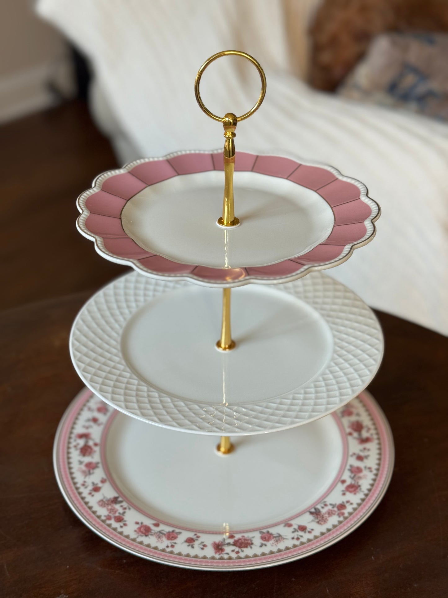 Pink Princess | Tiered 3 Plate Stand