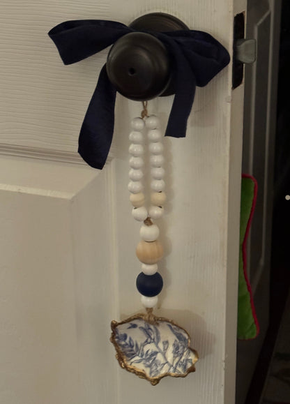 Door Knob Decor | Guest Room | Oyster Blue Toile