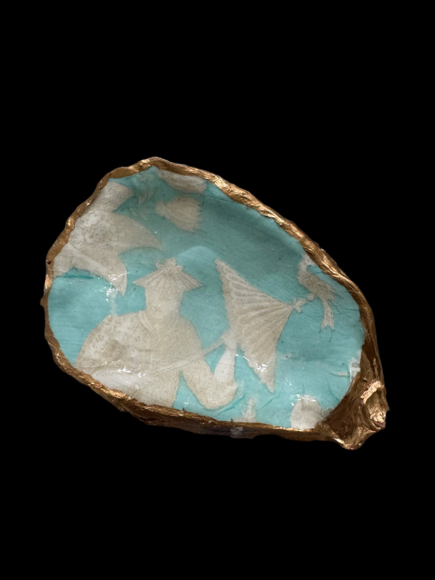 Soft Blue Chinoiserie | Petite or Grande Oyster Display Shell