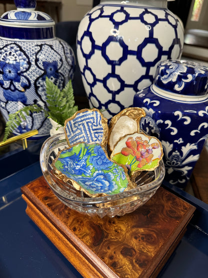 Colorful Floral | Petite or Grande Oyster Display Shell