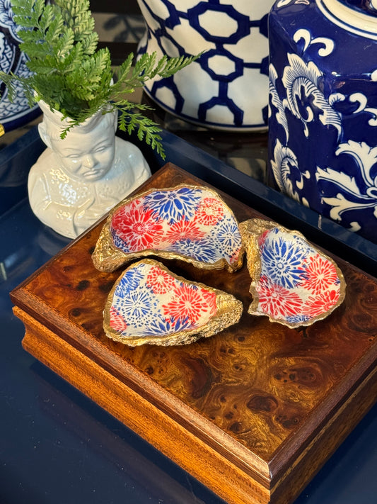 Fireworks | Petite or Grande Oyster Shell Trinket Dish