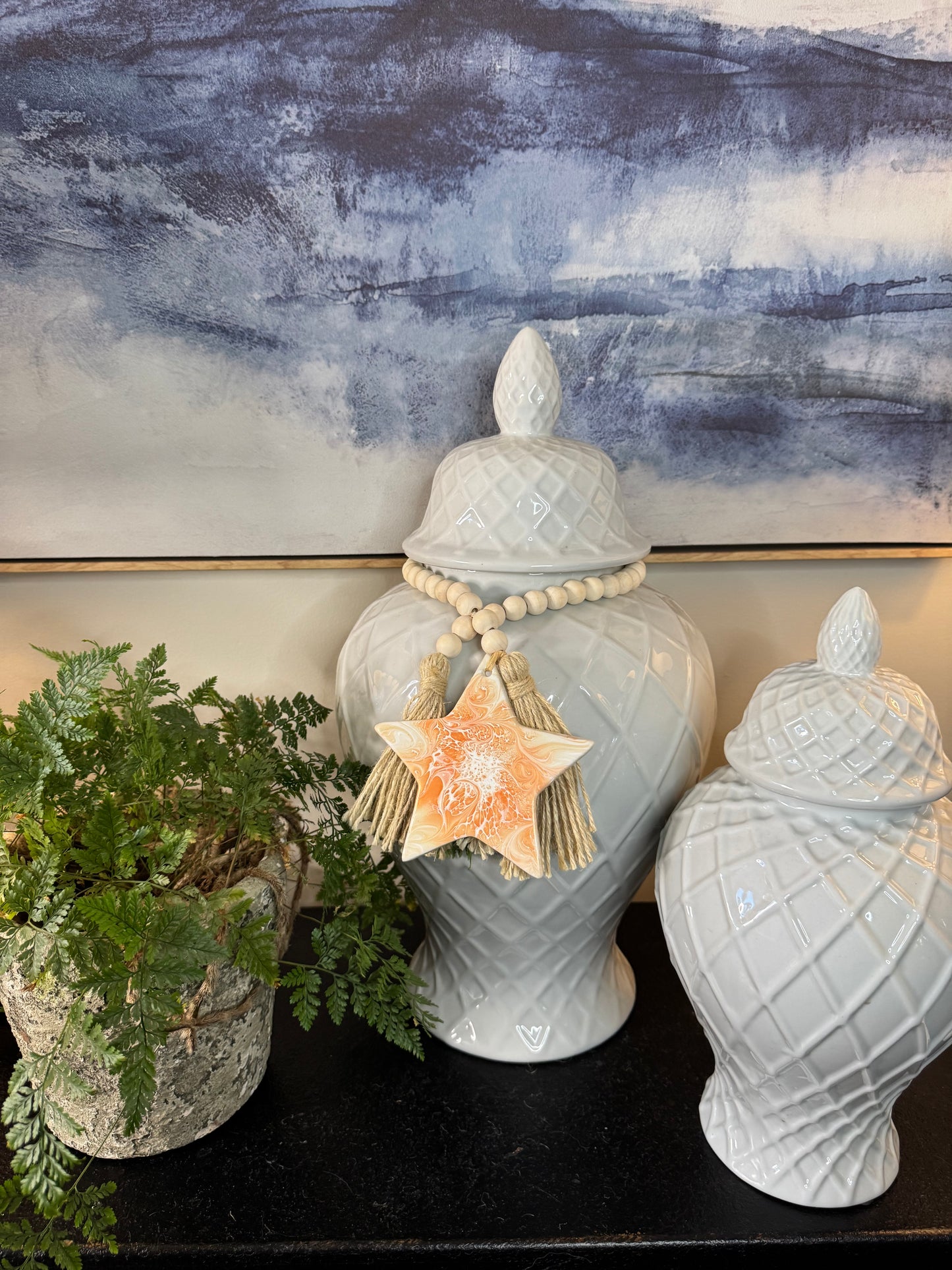 One Shell Oyster Garland | Pink Star
