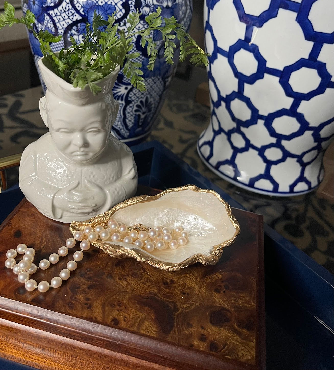 Pearled | Grande Oyster Shell Trinket Dish