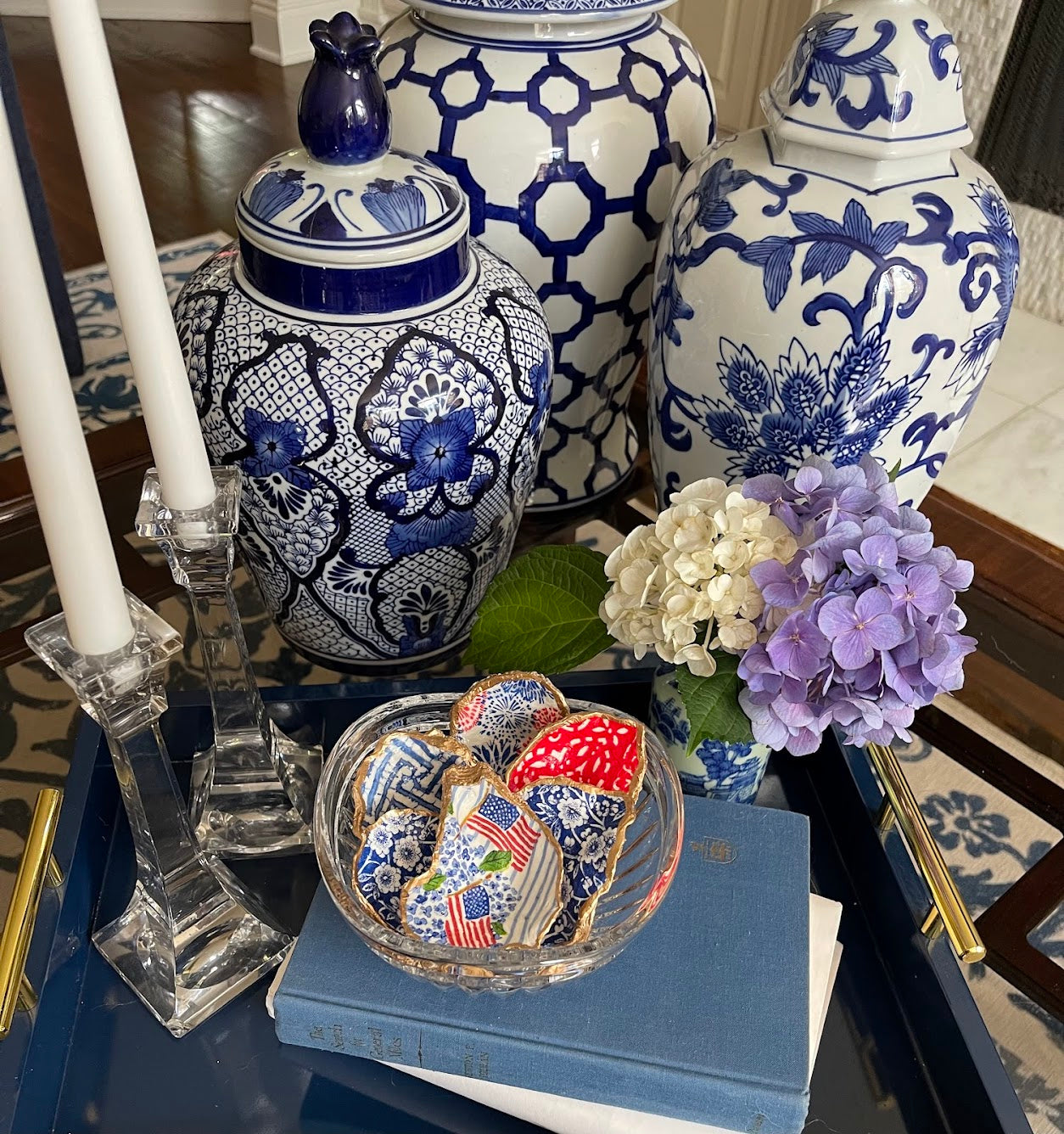 Fireworks | Petite or Grande Oyster Shell Trinket Dish