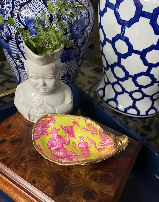 Sunny Chartreuse | Grande Oyster Shell Trinket Dish