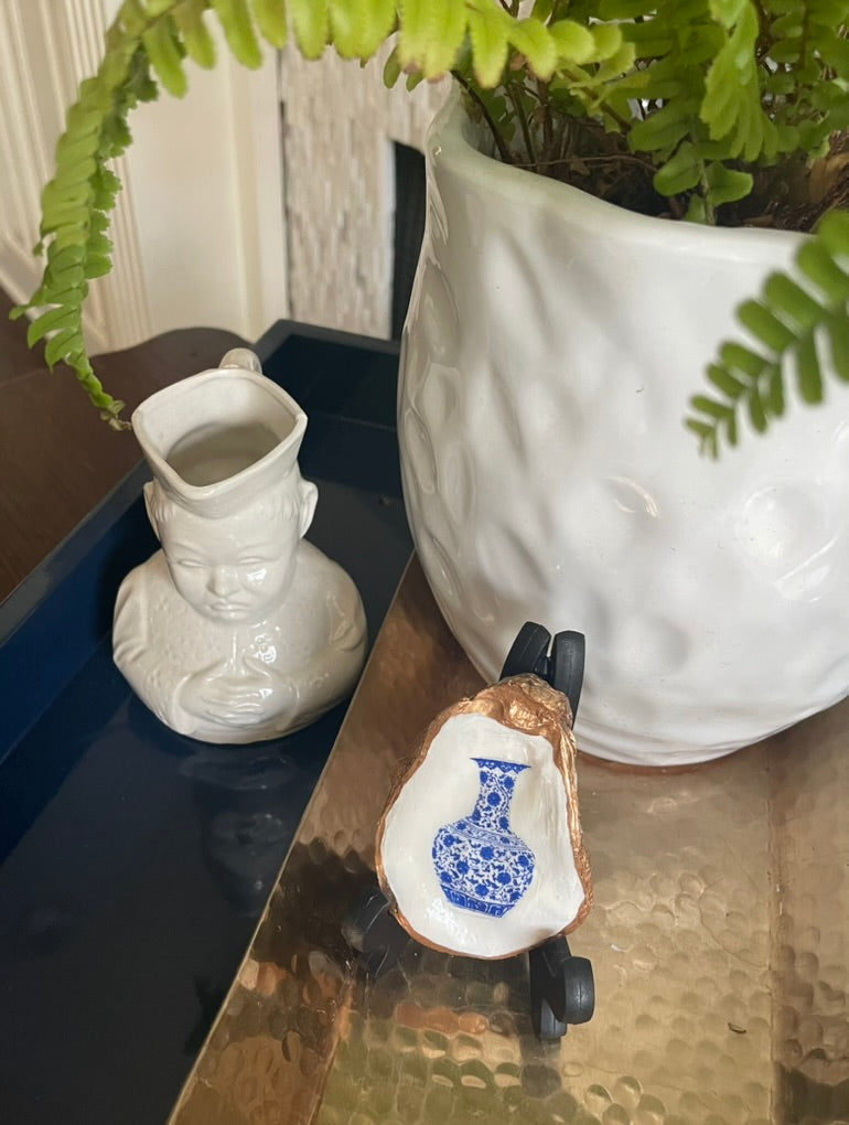 Blue Chinoiserie Vase | Petite Oyster Display Shell