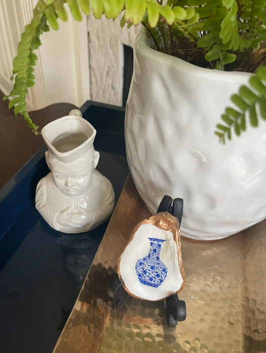 Blue Chinoiserie Vase | Petite Oyster Display Shell
