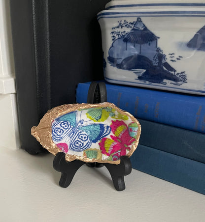 Colorful Butterfly | Petite or Grande Oyster Trinket Dish