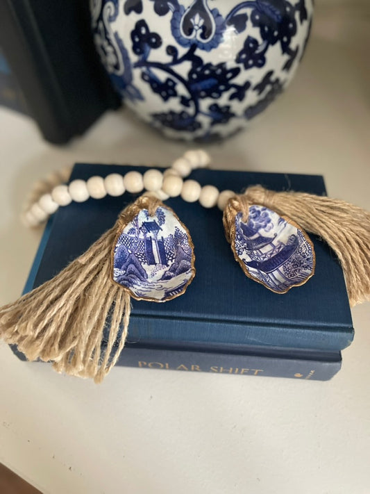 Blue Pagoda | Oyster Garland - Two Shells