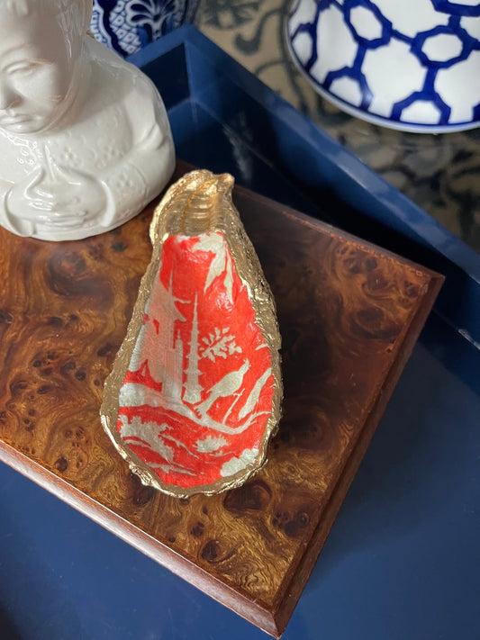 Mandarin Toile | Grande Oyster Shell Trinket Dish
