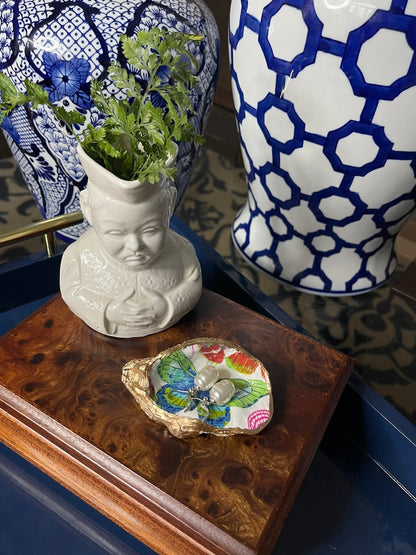 Colorful Butterfly | Petite or Grande Oyster Trinket Dish