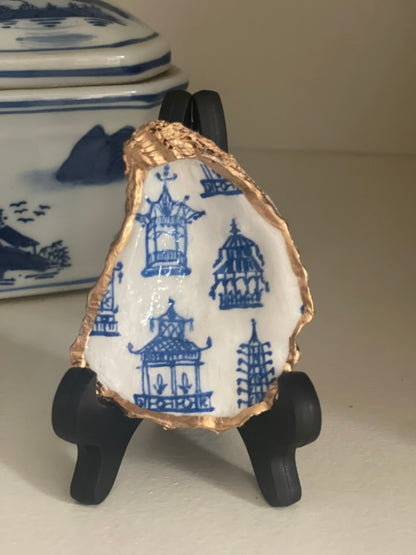 Pagodas Chinoiserie | Petite Oyster Display Shell