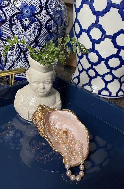 Pink Pearl | Grande Oyster Shell Trinket Dish